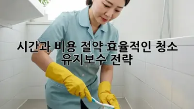 시간과 비용 절약! 효율적인 청소 유지보수 전략